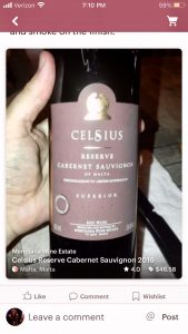 Celsius Maltese wine