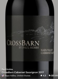 Crossbarn by Paul Hobbs Napa Valley Cabernet Sauvignon