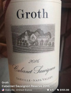 Groth Cabernet Sauvignon 2016