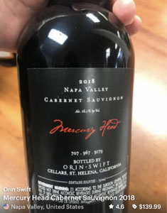 Orin Swift Mercury Head Cabernet Sauvignon