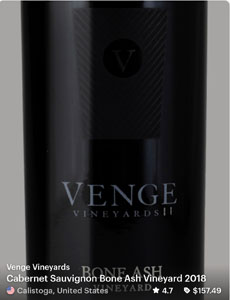 Venge Bone Ash Vineyard Cabernet Sauvignon 2018